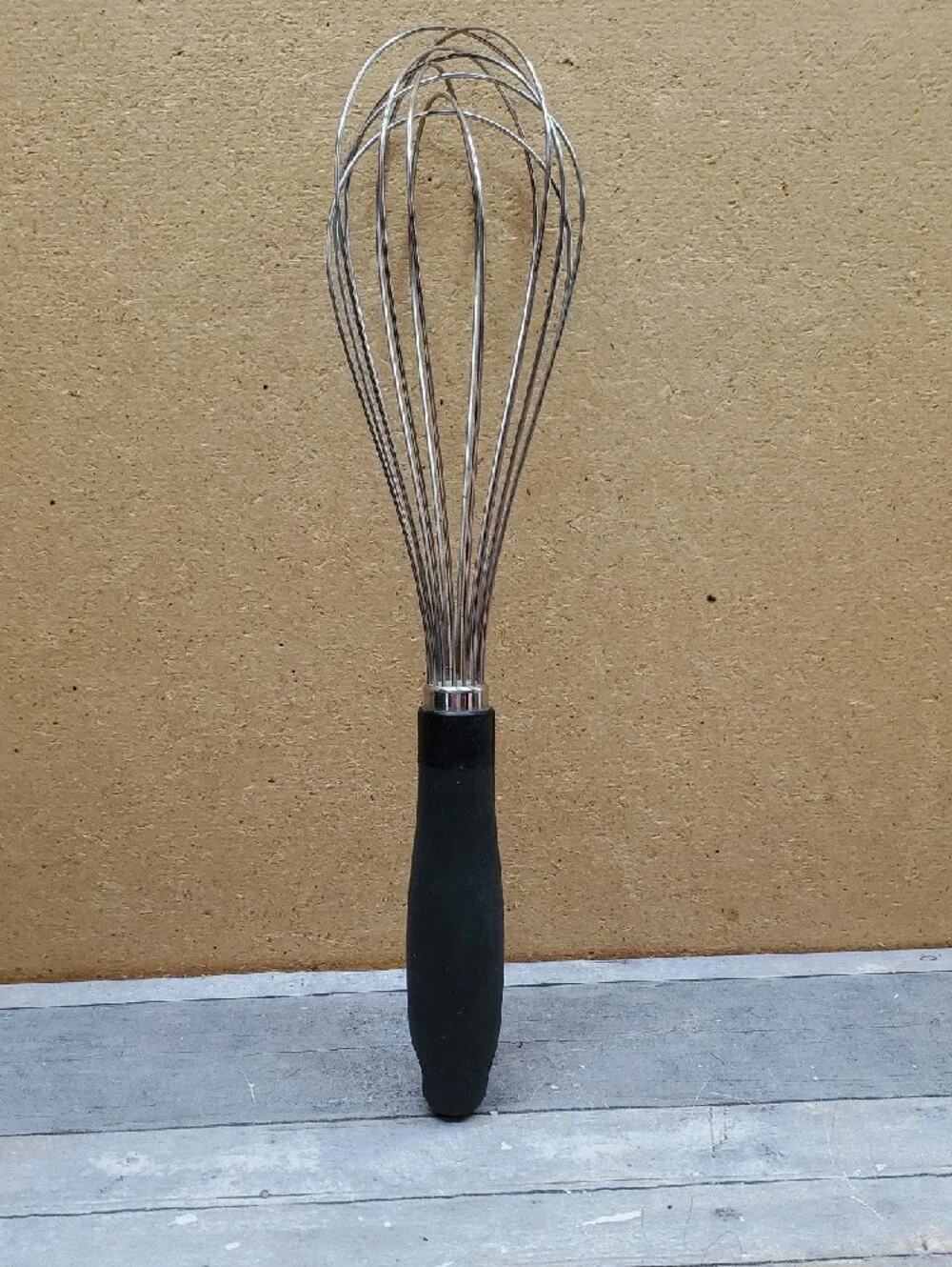 Premium Black Silicone-Handle Balloon Whisk